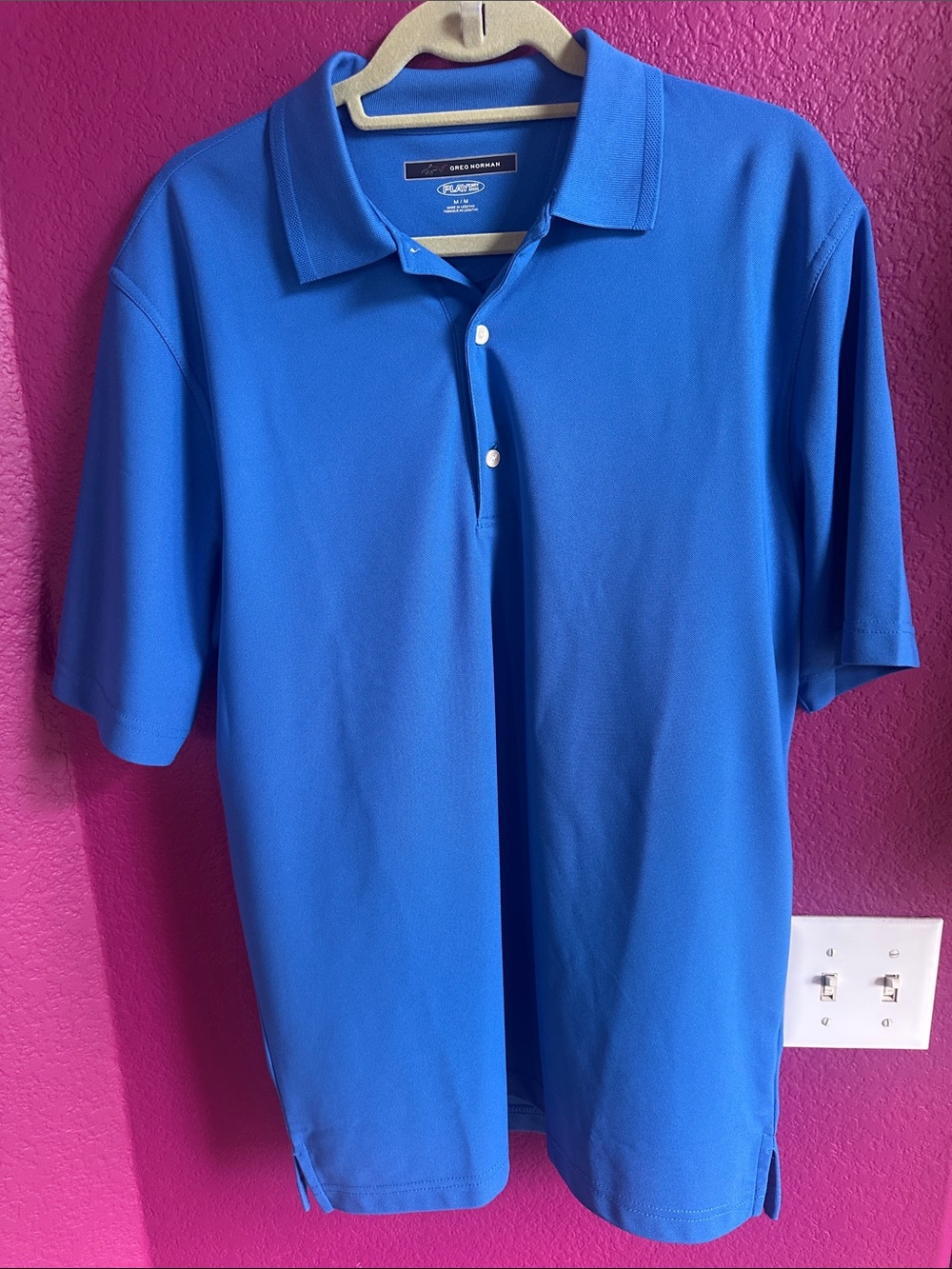 Greg Norman Collection Blue Polo Shirt Medium